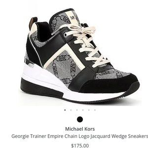 Μichael Kors Wedge Sneaker -Georgie Trainer Empire Chain Logo Jacquard